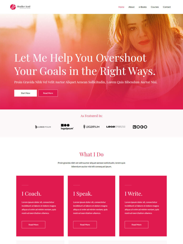 Motivational speaker website demo with responsive web design, SEO optimization, keynote speaking services, inspirational talks, leadership training, and professional speaker branding